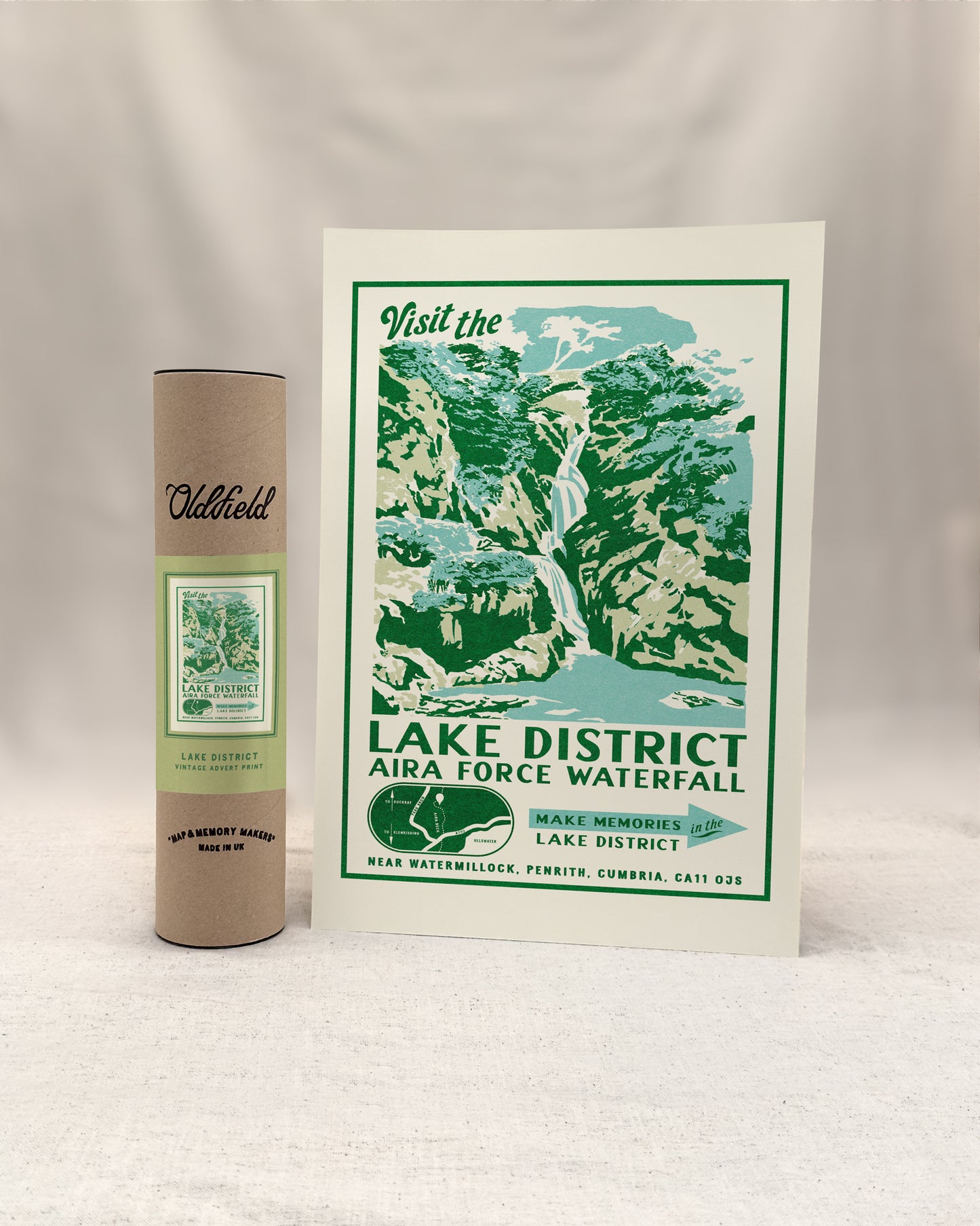 Vintage Lake District Advert Print