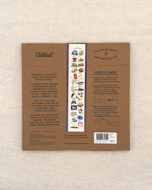 Scotland A-Z Children's Fabric Height Chart