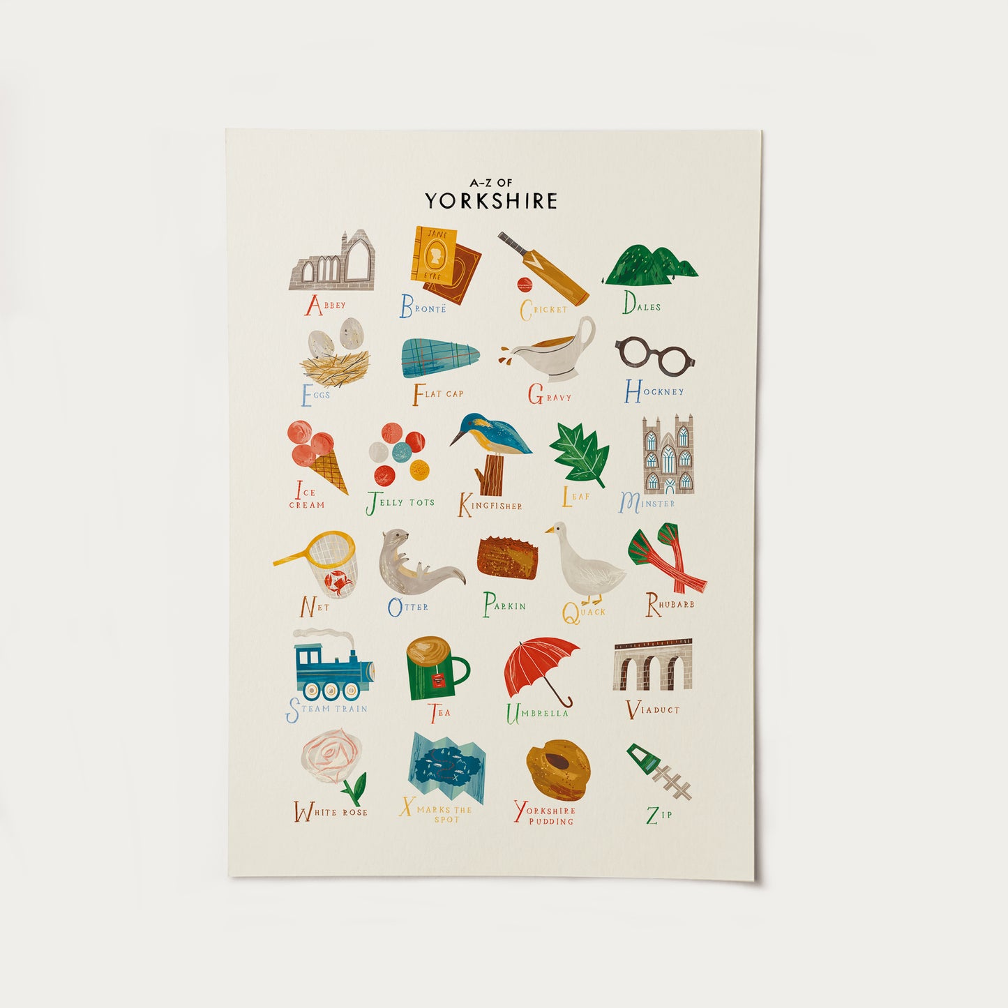 A-Z Yorkshire A3 Print