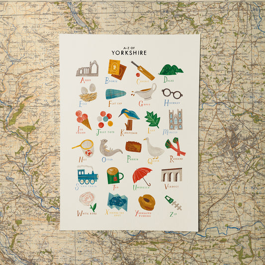 A-Z Yorkshire A3 Print