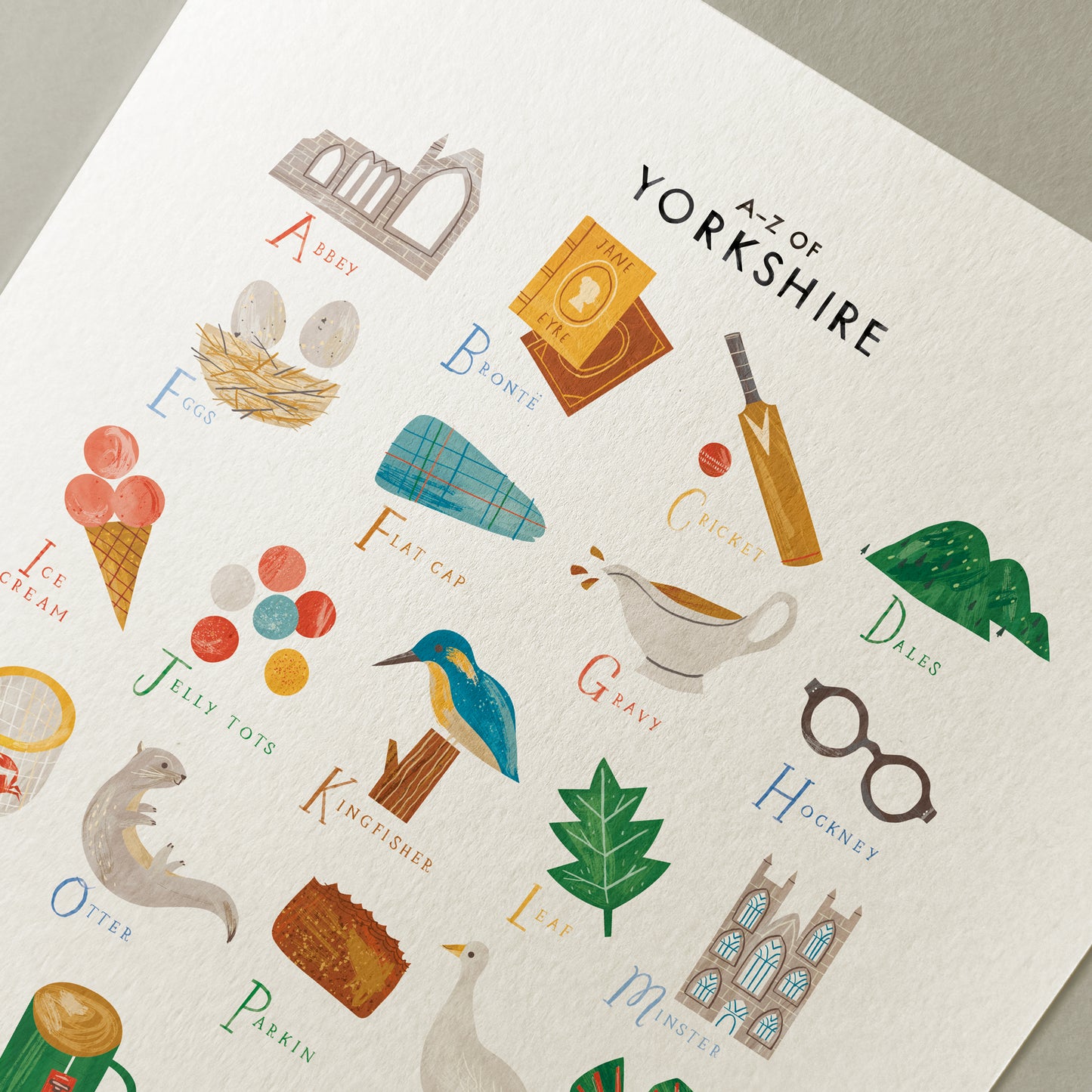 A-Z Yorkshire A3 Print