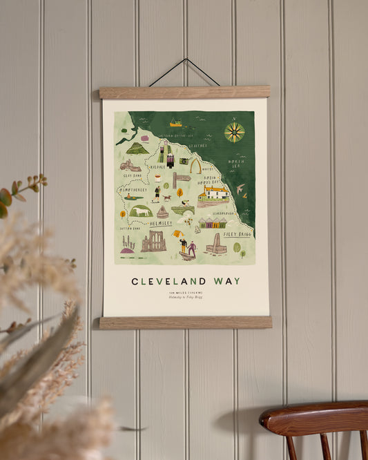 The Cleveland Way A3 Route Map