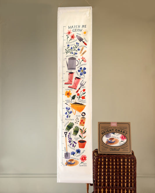 Garden Flowers Children's Fabric Height Chart