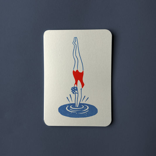 Diver Greetings Card