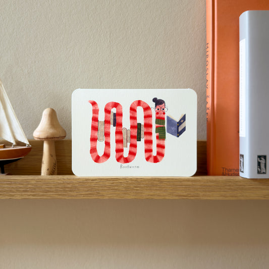 Bookworm Greetings Card