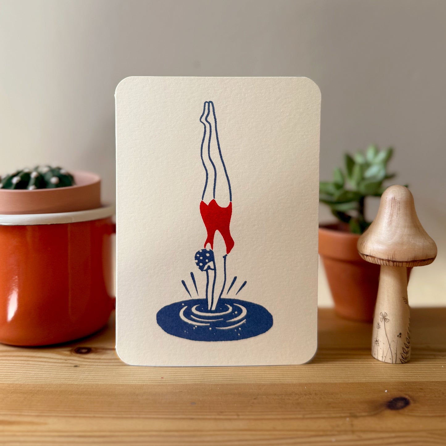 Diver Greetings Card