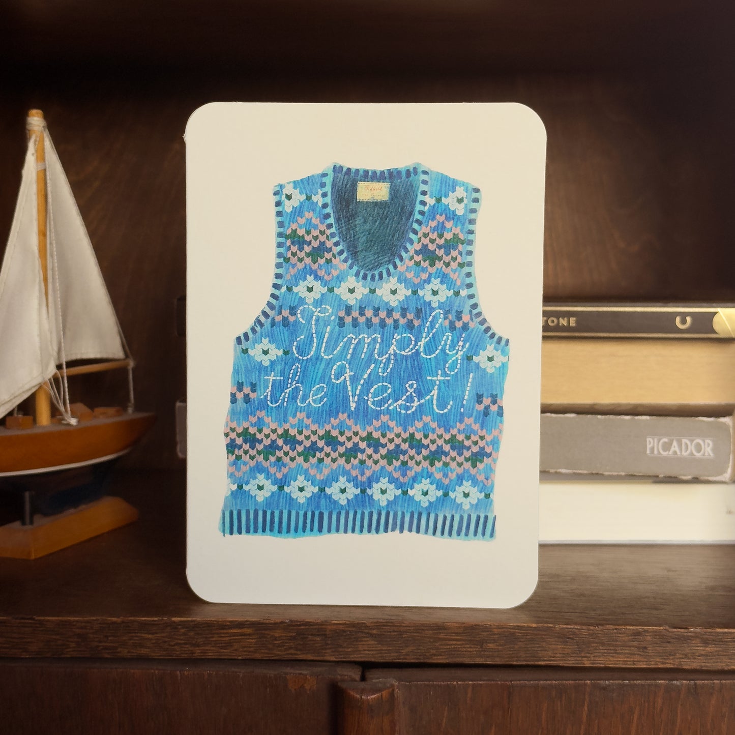 Simply the Vest Greetings Card