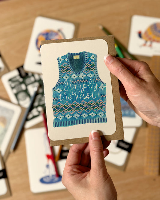 Simply the Vest Greetings Card