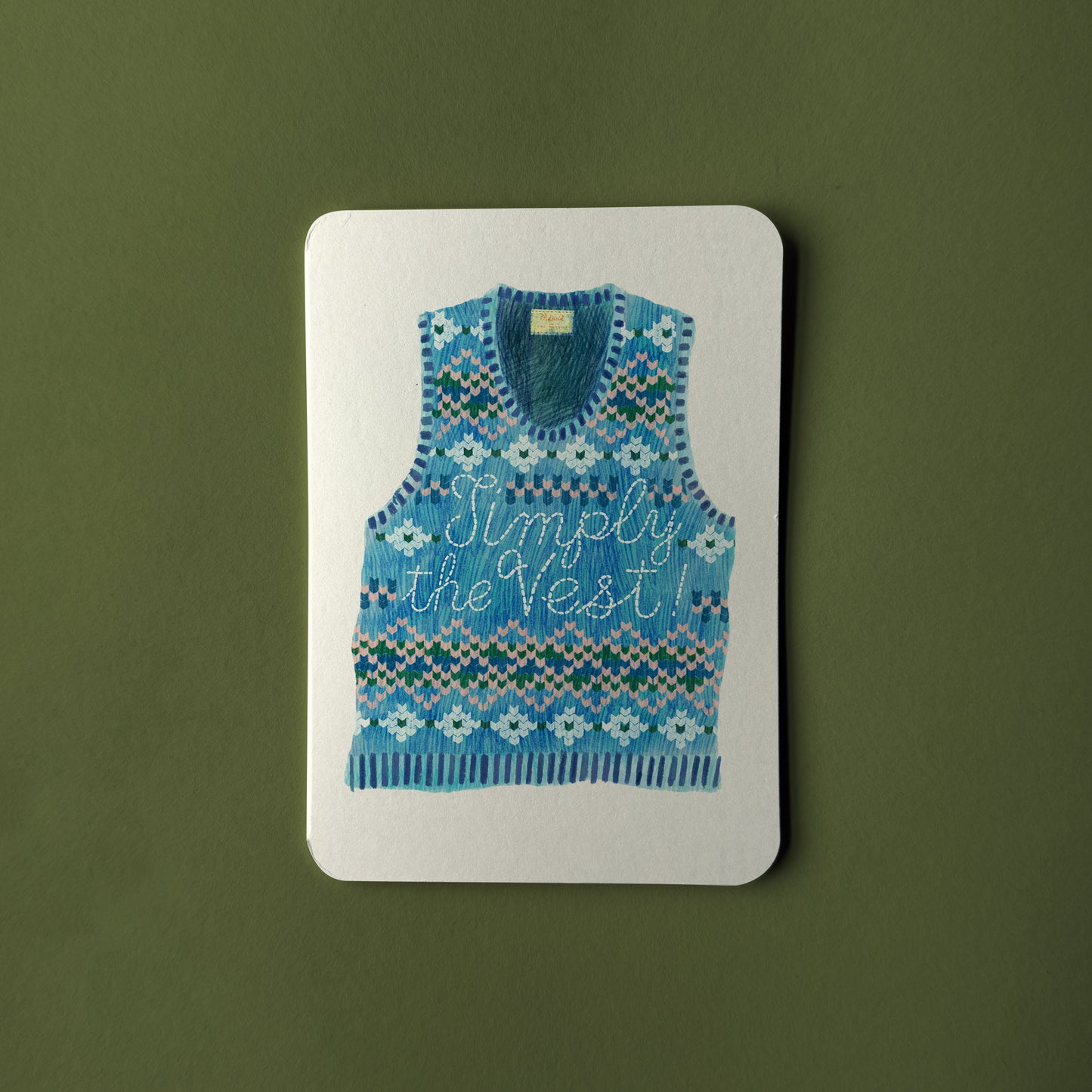 Simply the Vest Greetings Card