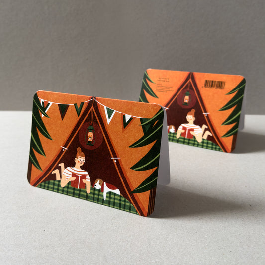 Tent No.3 Greetings Card (Red)