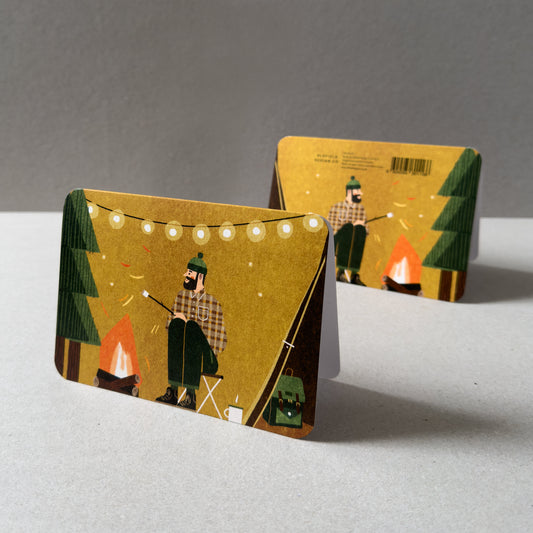 Tent No.2 Greetings Card (Yellow)