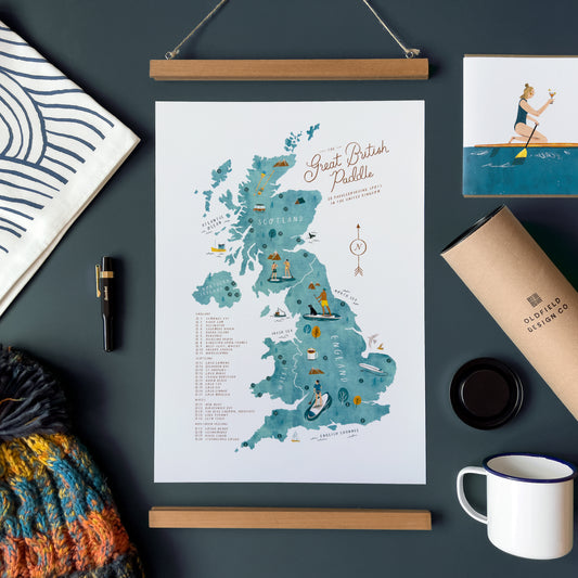 Great British Paddle A3 Map Checklist