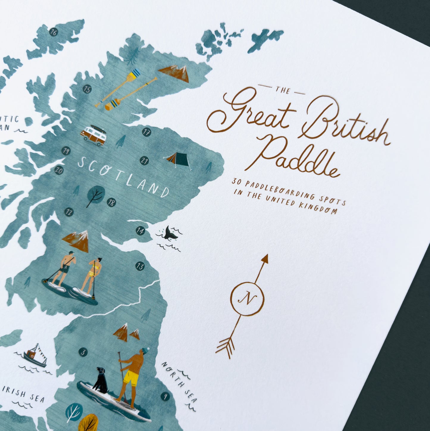 Great British Paddle A3 Map Checklist