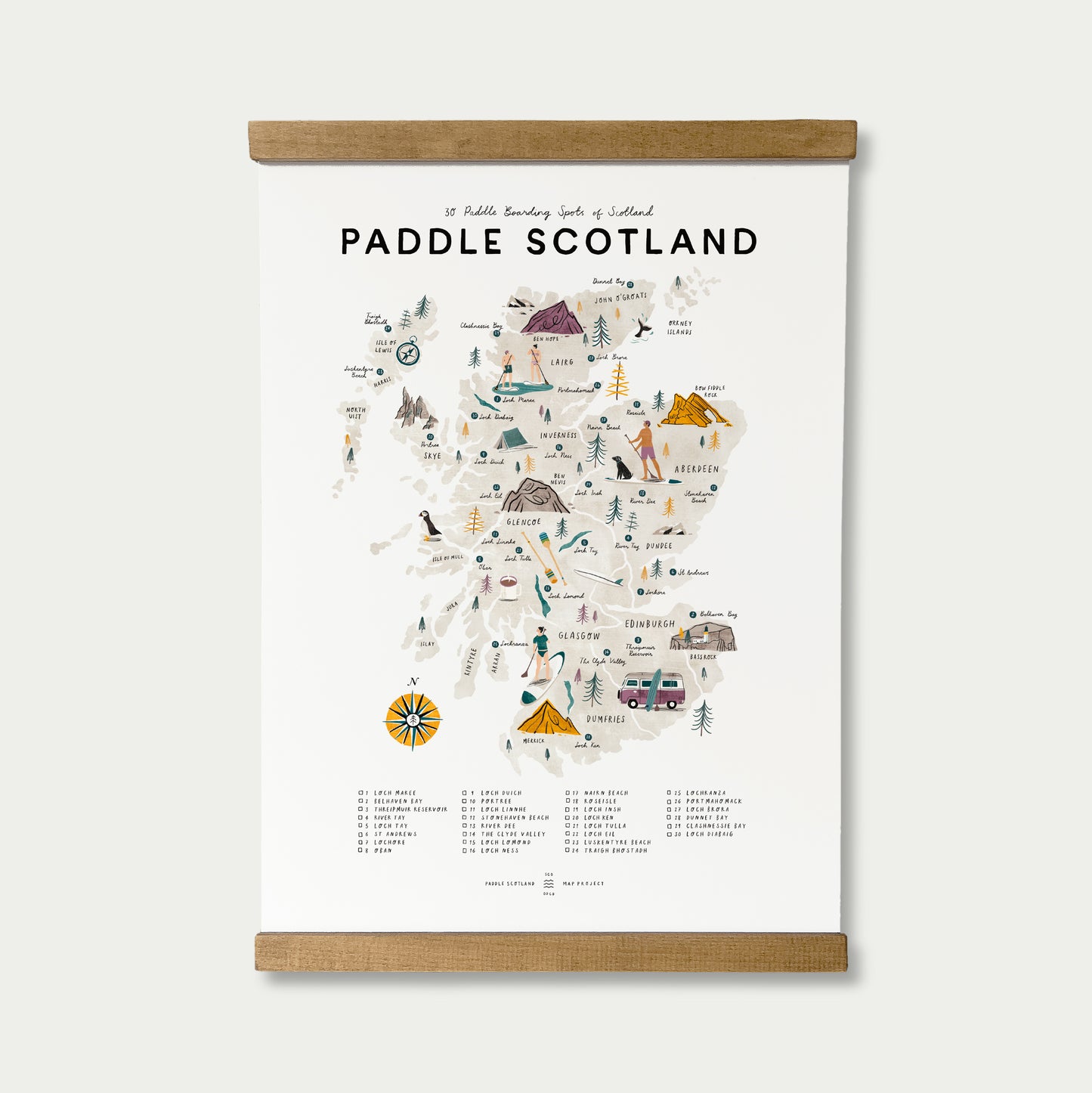 Paddle Scotland A3 Map Checklist