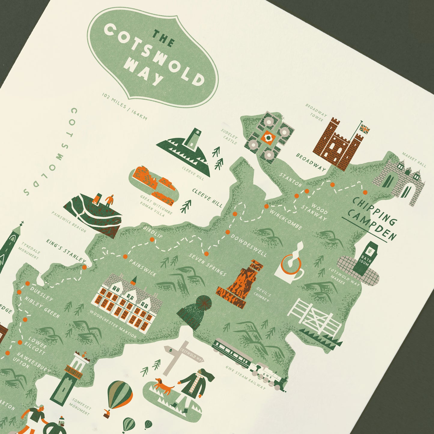 Cotswold Way A3 Route Map