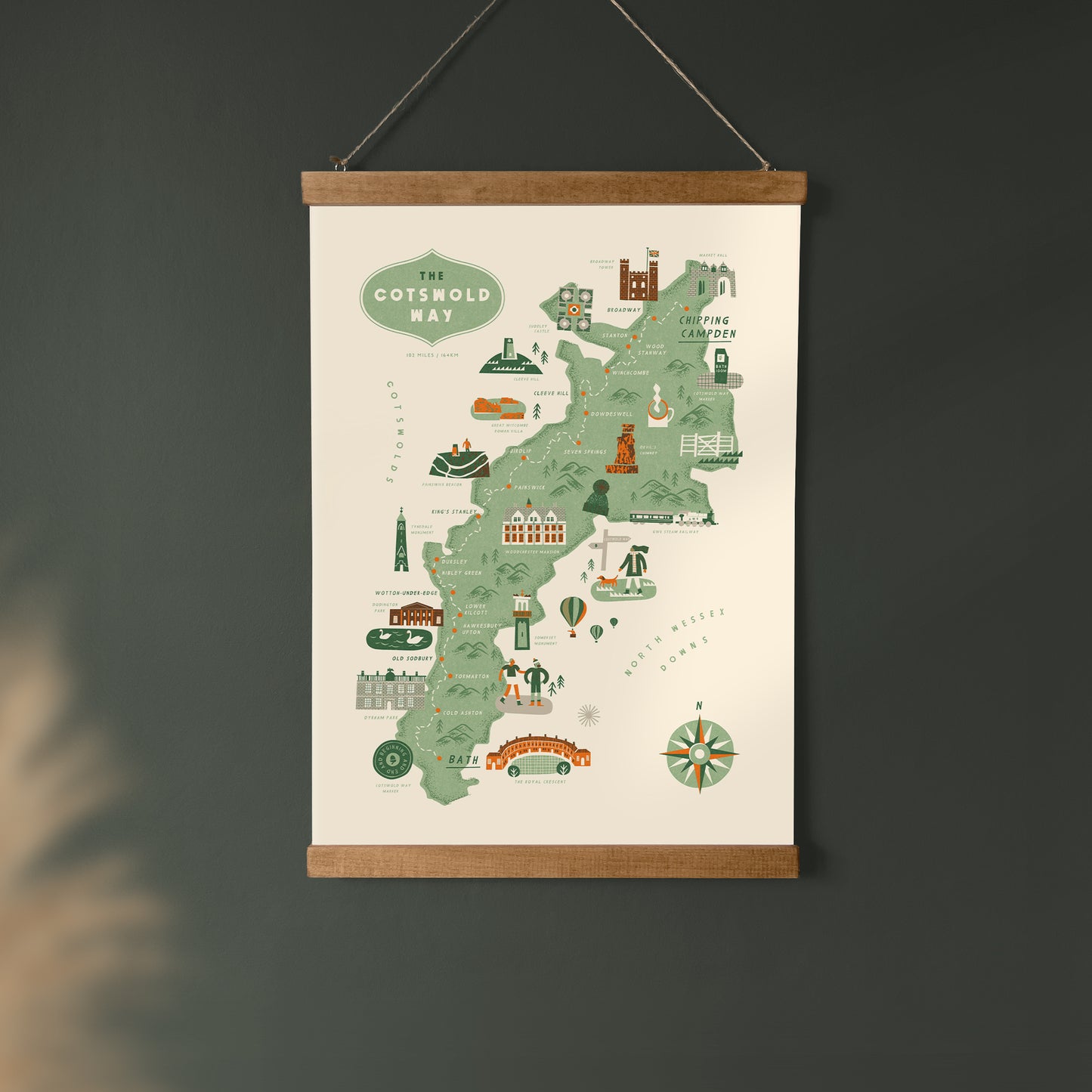Cotswold Way A3 Route Map