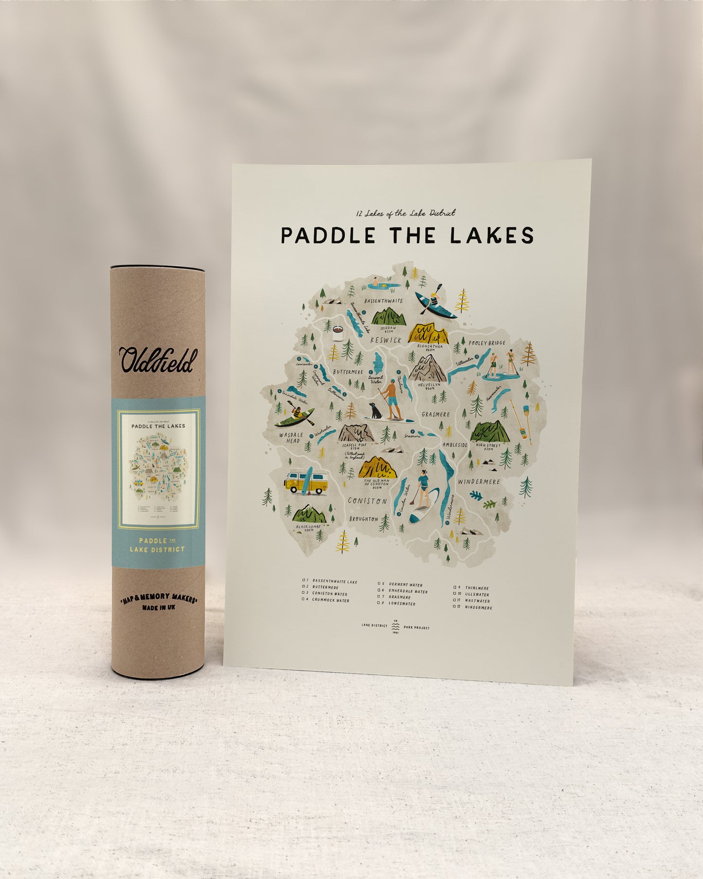 Paddle the Lakes A3 Map Checklist