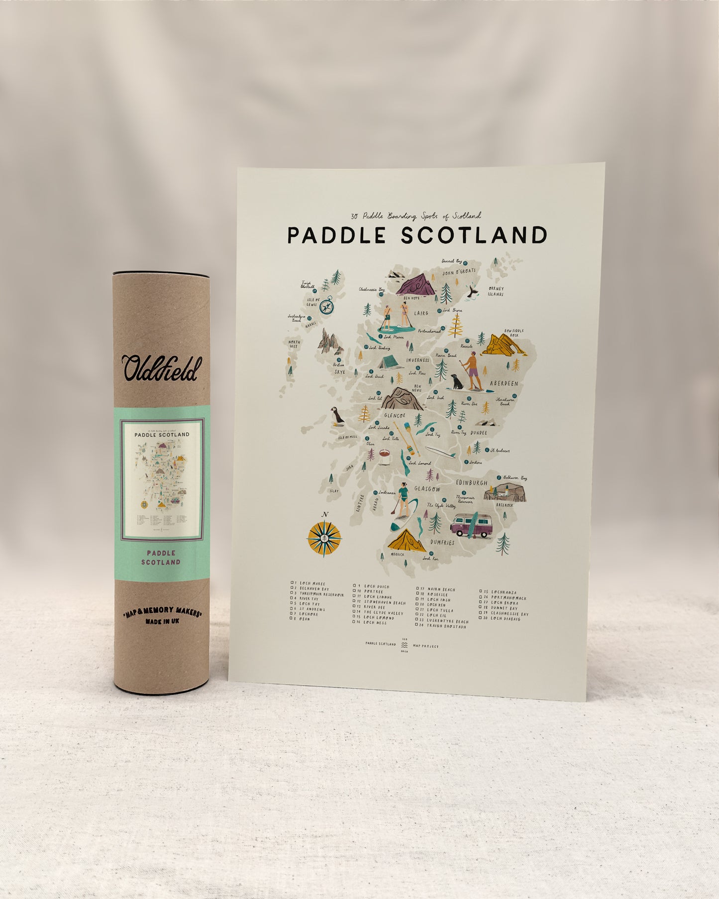 Paddle Scotland A3 Map Checklist