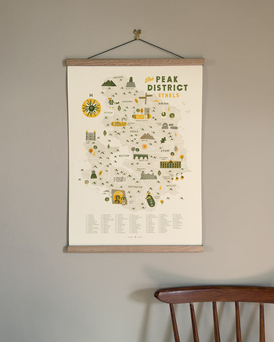 The Peak District Ethels A2 Map Checklist