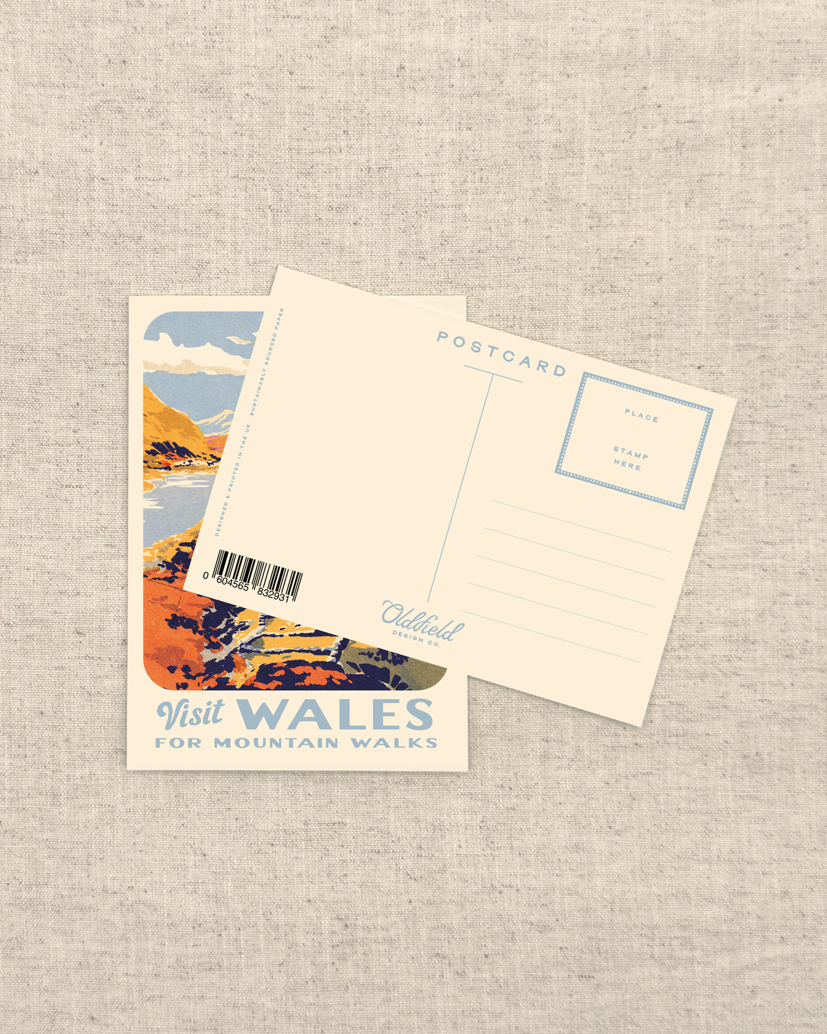 Vintage Visit The Welsh Mountains Postcard