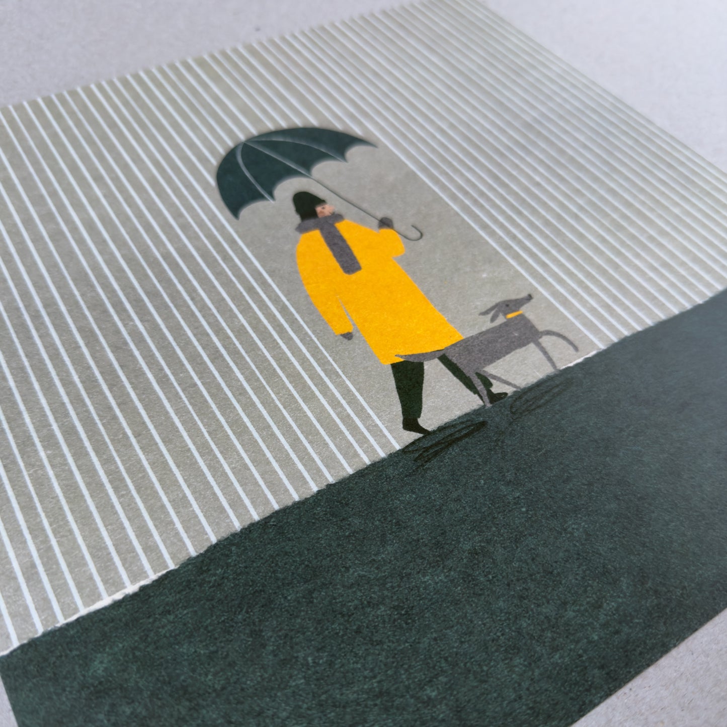 Walk in the Rain Art Print