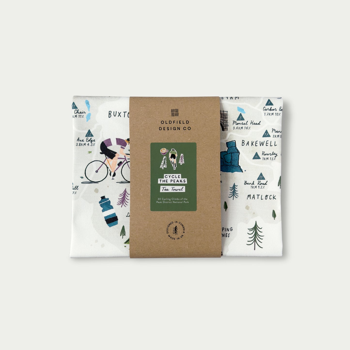 Cycle the Peak District Tea Towel