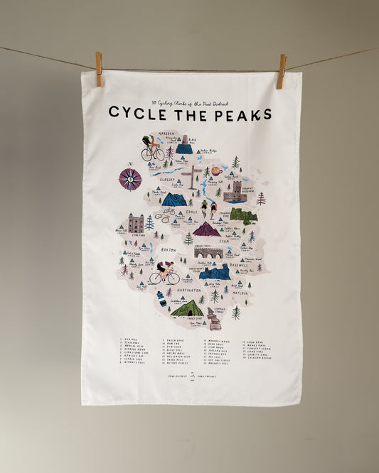 Cycle the Peak District Tea Towel