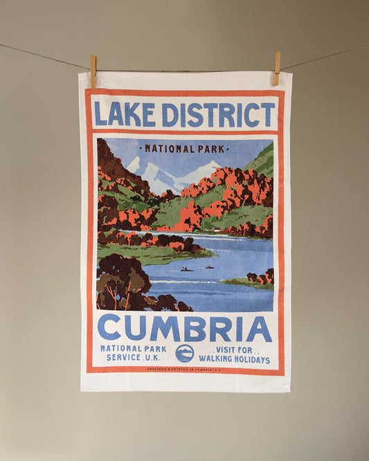 Visit The Lakes Retro Tea Towel