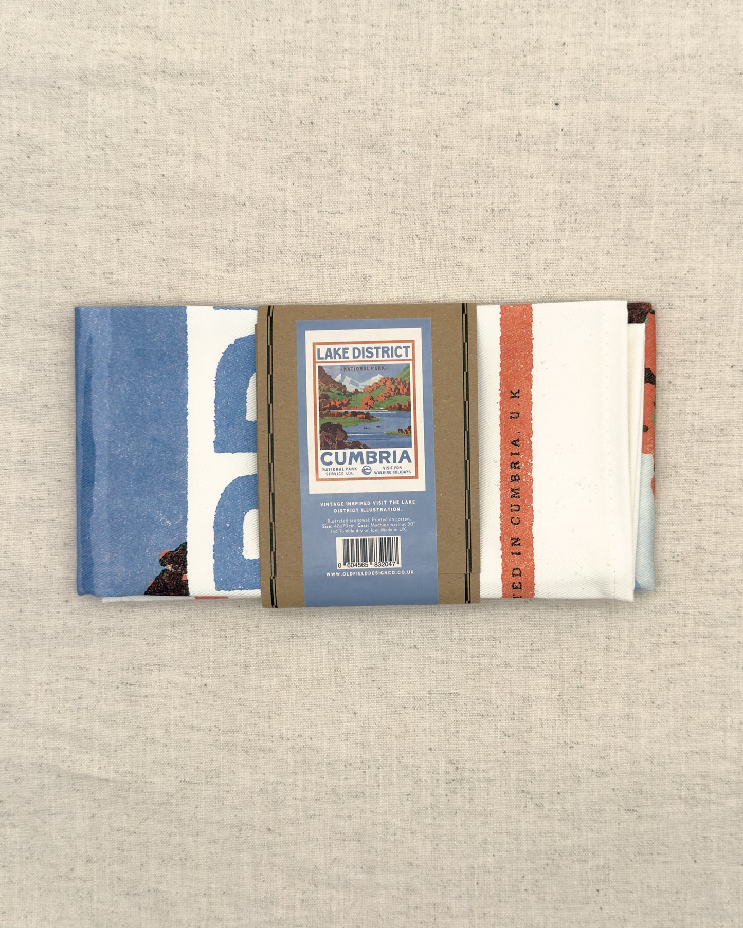 Vintage Visit The Lake District Tea Towel
