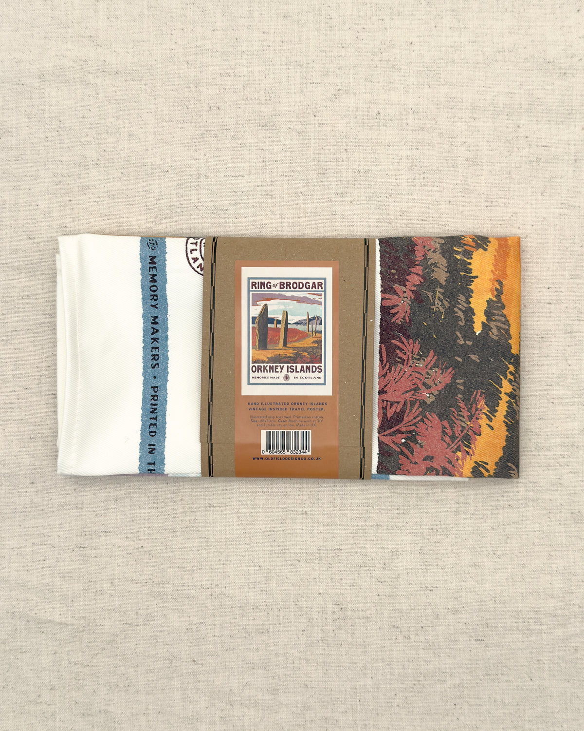 Vintage Visit Orkney Ring of Brodgar Tea Towel