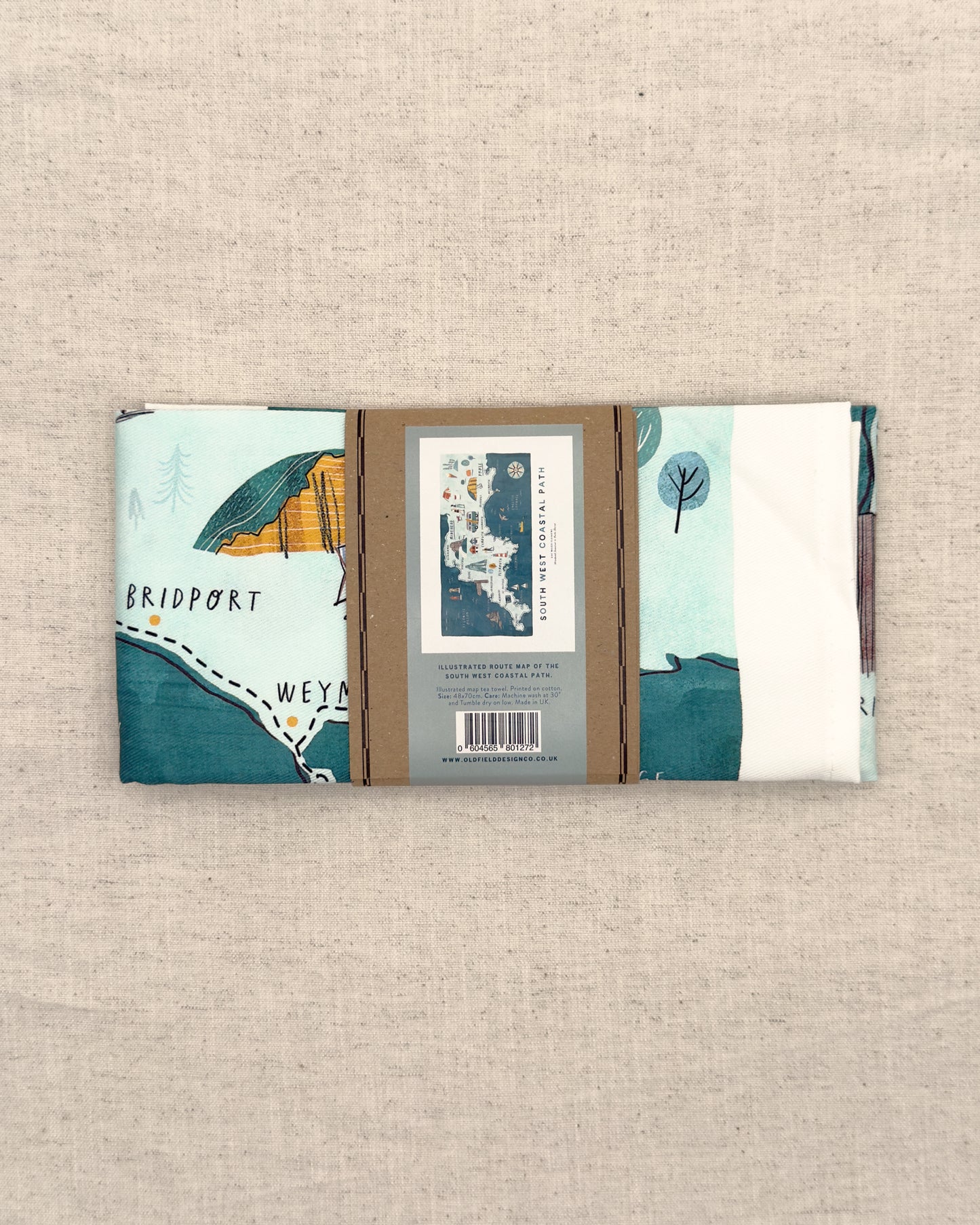 South West Coastal Path Tea Towel