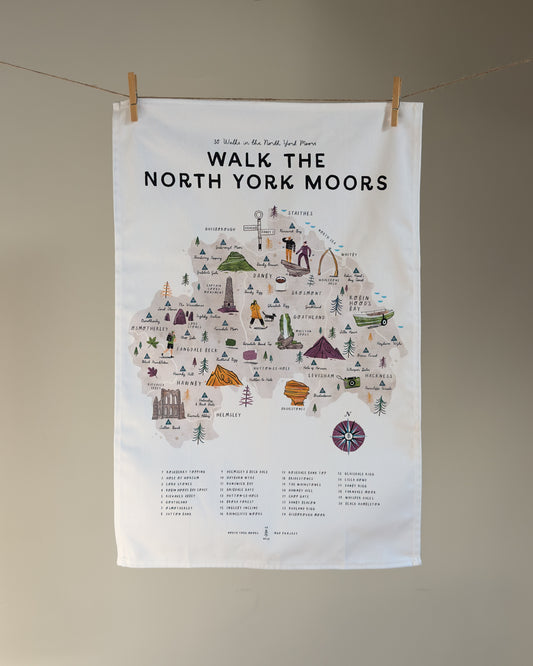 Walk the North York Moors Tea Towel