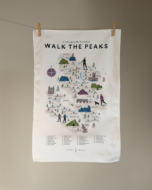 Walk the Peak District Tea Towel