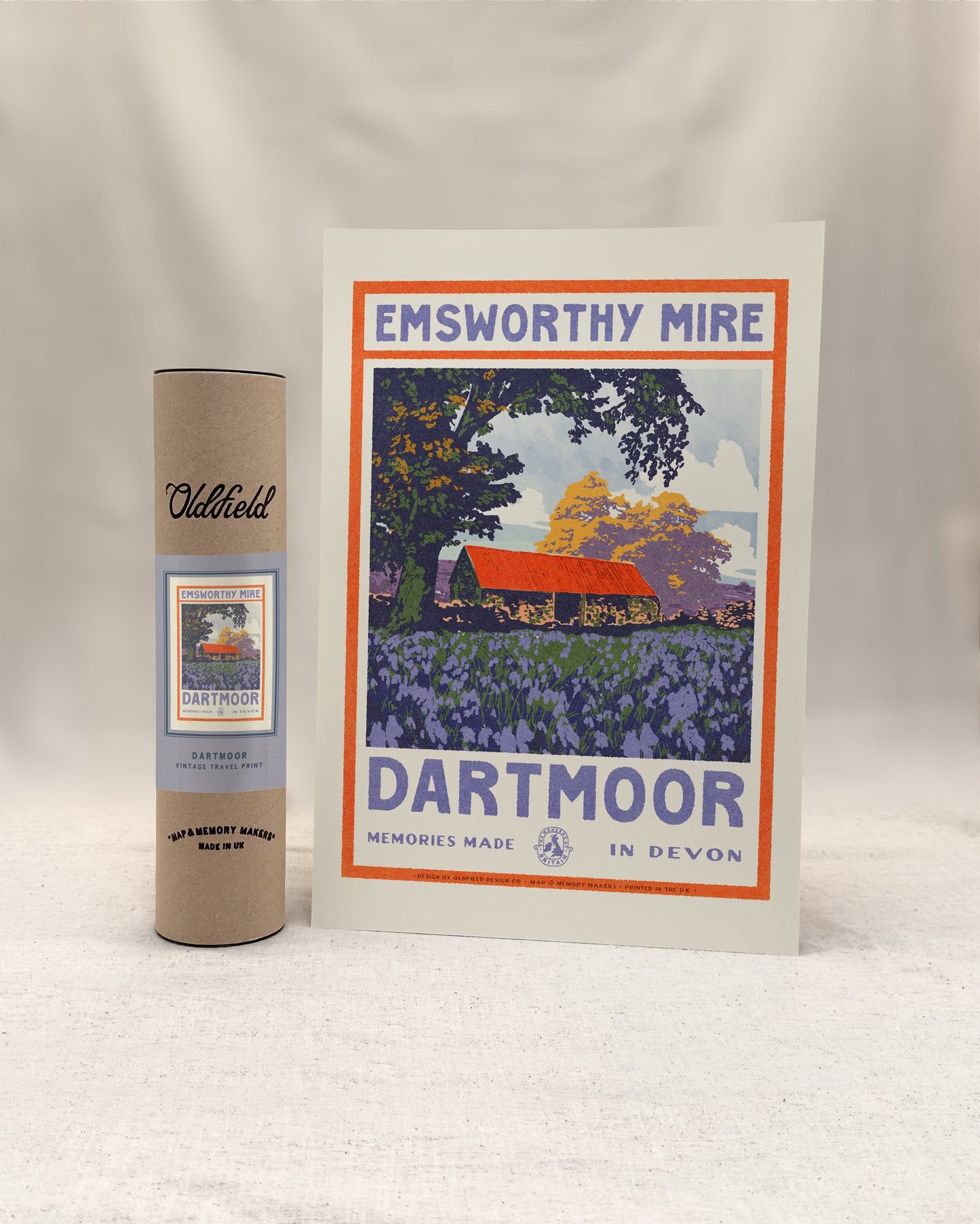 Vintage Visit Dartmoor Emsworthy Mire Print