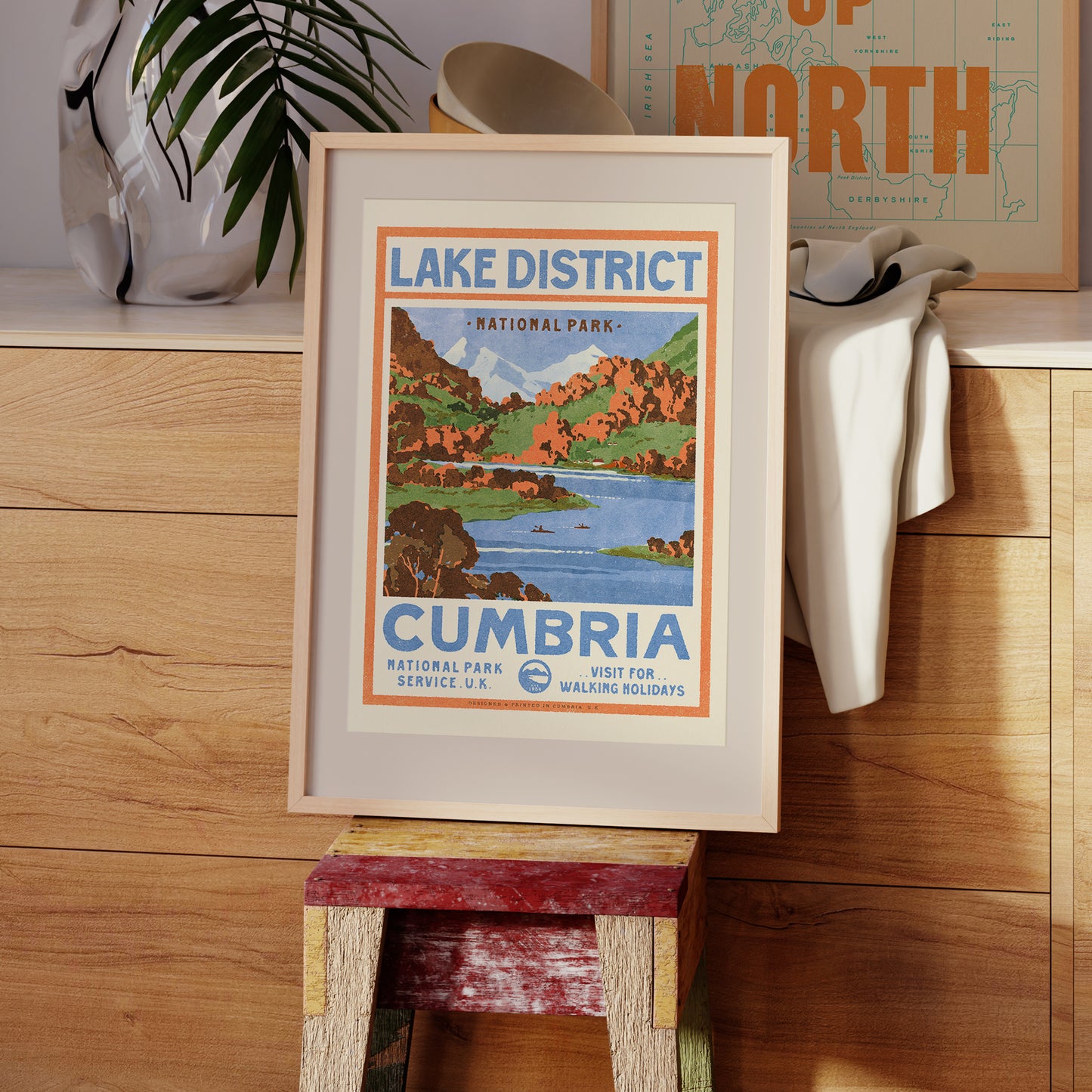 Visit the Lake District Retro A3 Print