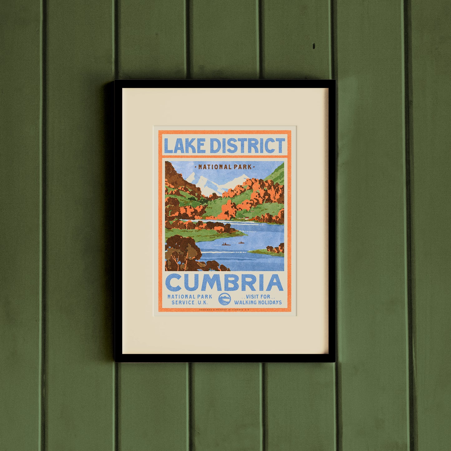 Visit the Lake District Retro A3 Print