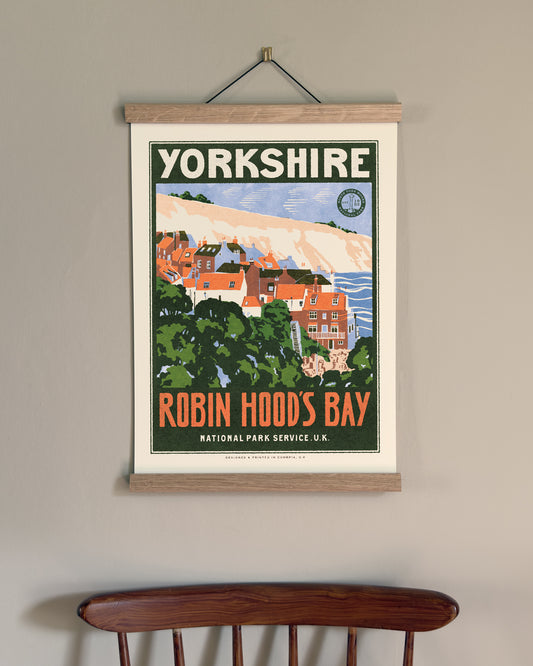Visit Robin Hood's Bay Retro A3 Print