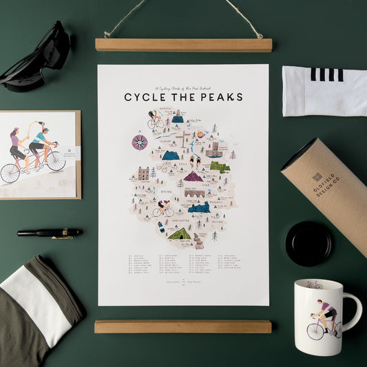 Cycle the Peak District A3 Map Checklist