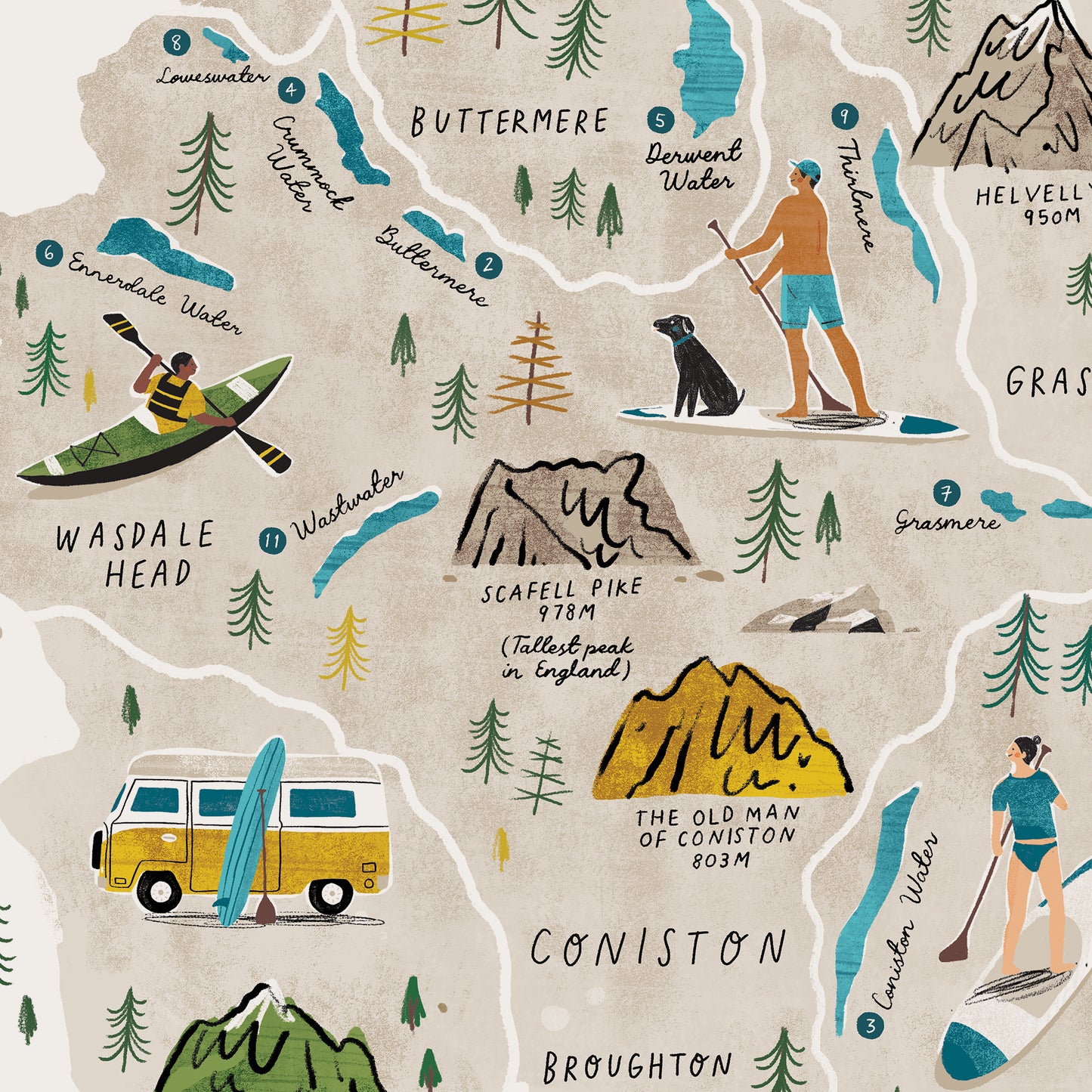 Paddle the Lakes A3 Map Checklist