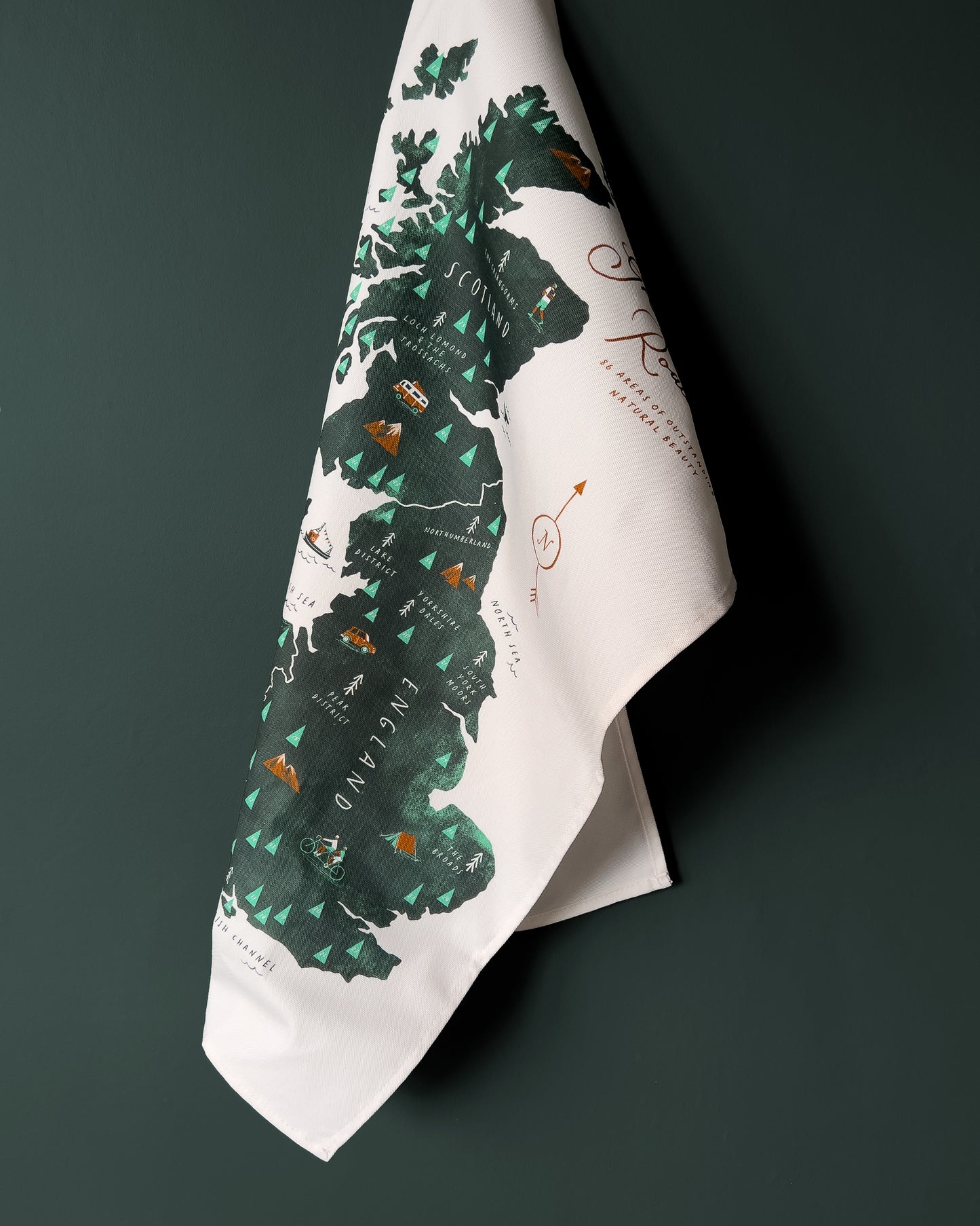 Great British Road Trip Tea Towel