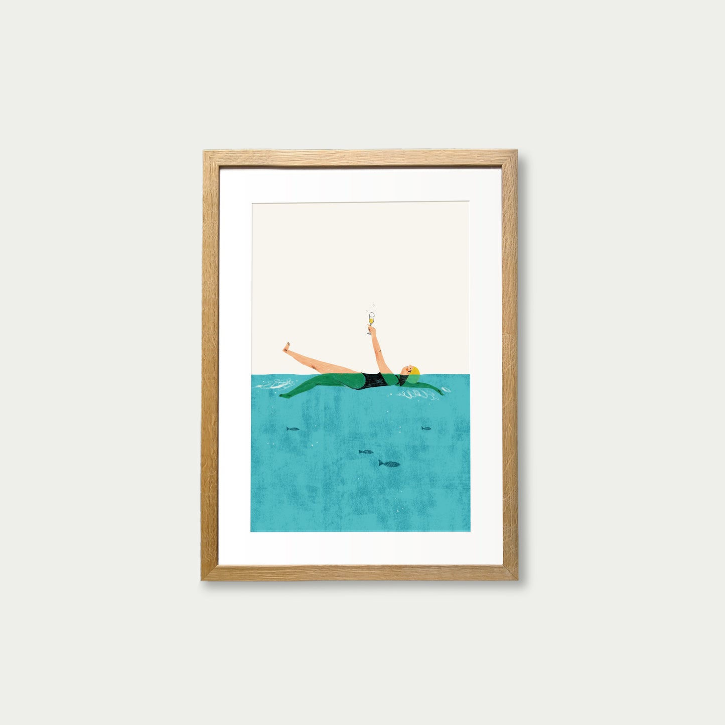Swim & Fizz Art Print