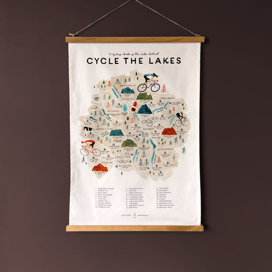Cycle the Lakes Tea Towel