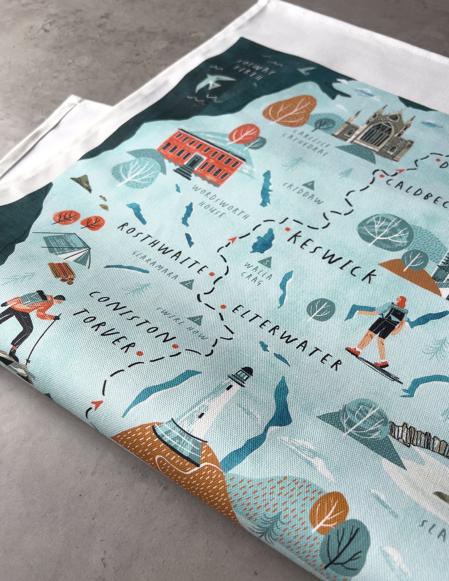 Cumbria Way Tea Towel