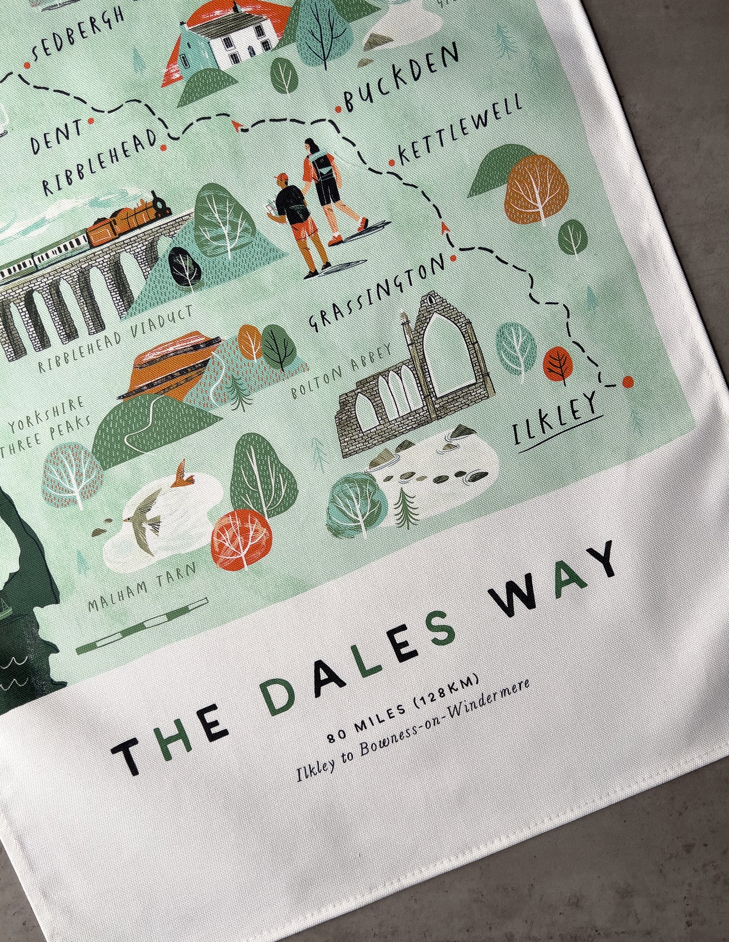 Dales Way Tea Towel