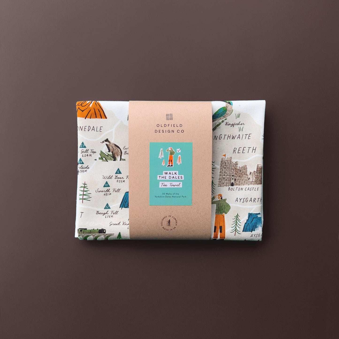 Walk the Dales Tea Towel