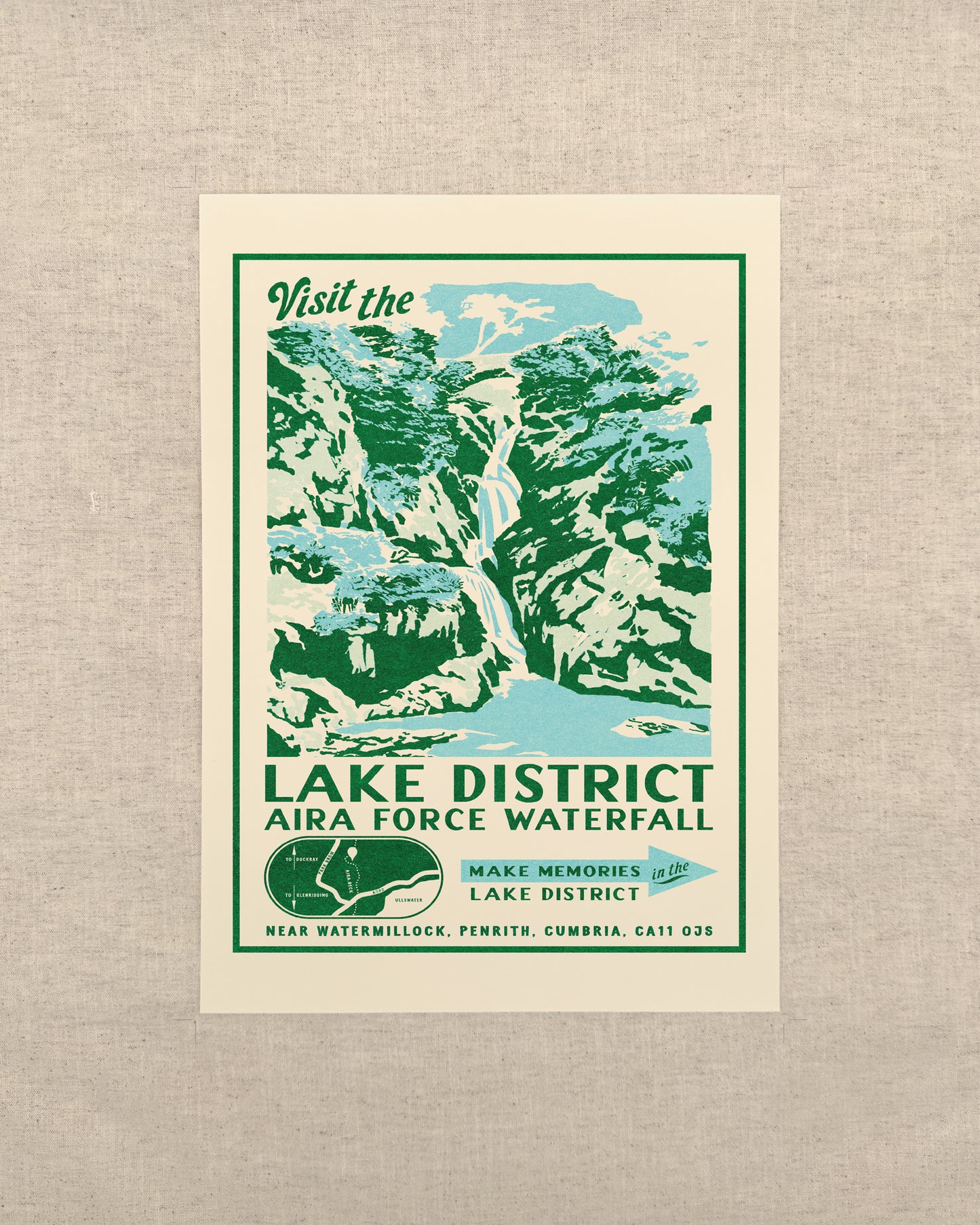 Vintage Lake District Advert Print