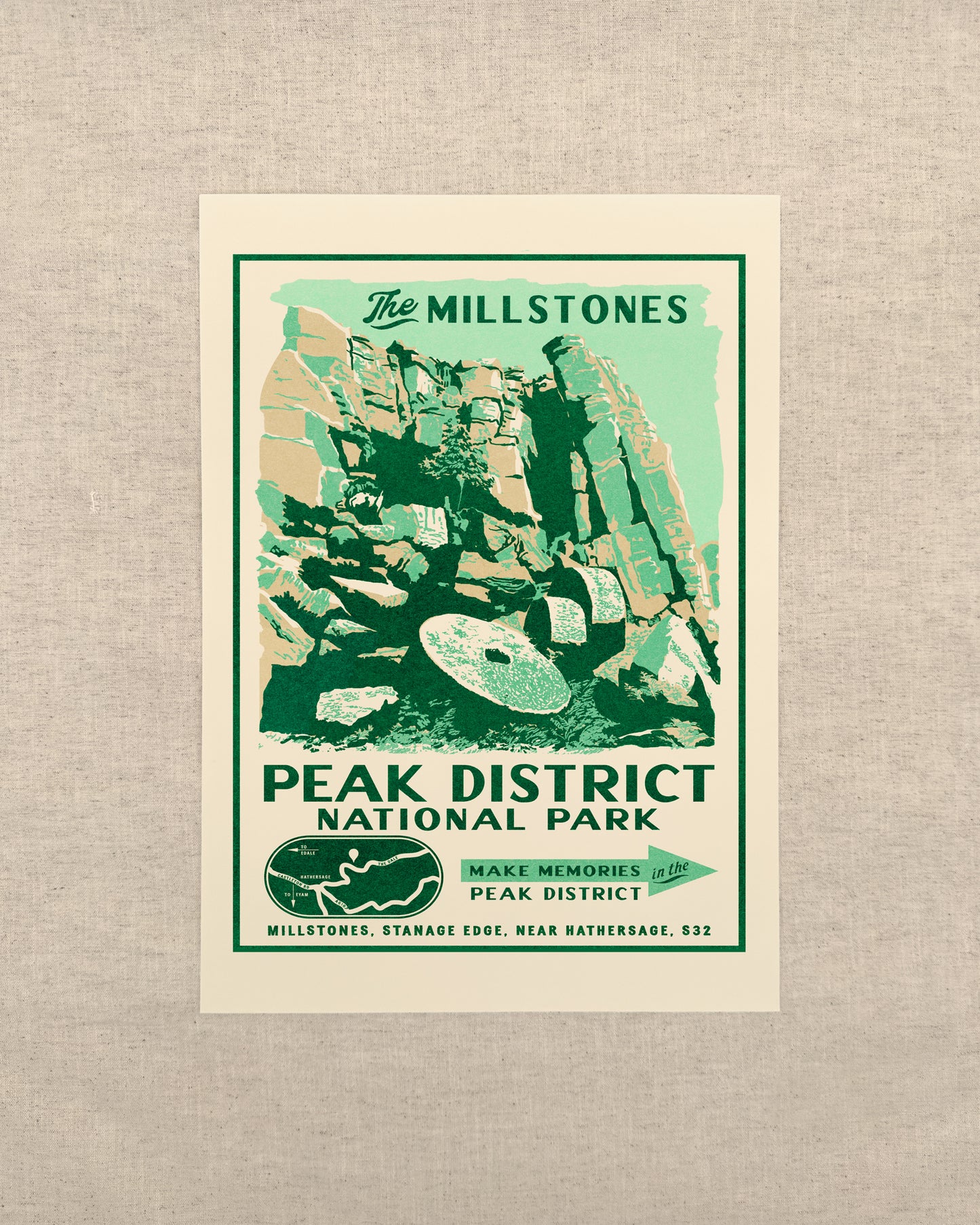 Vintage Peak District Advert Print