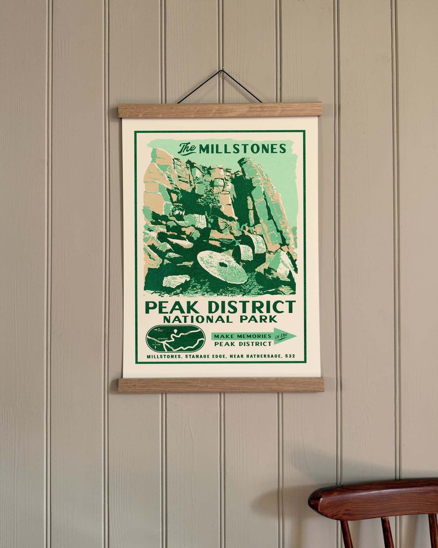 Vintage Peak District Advert Print