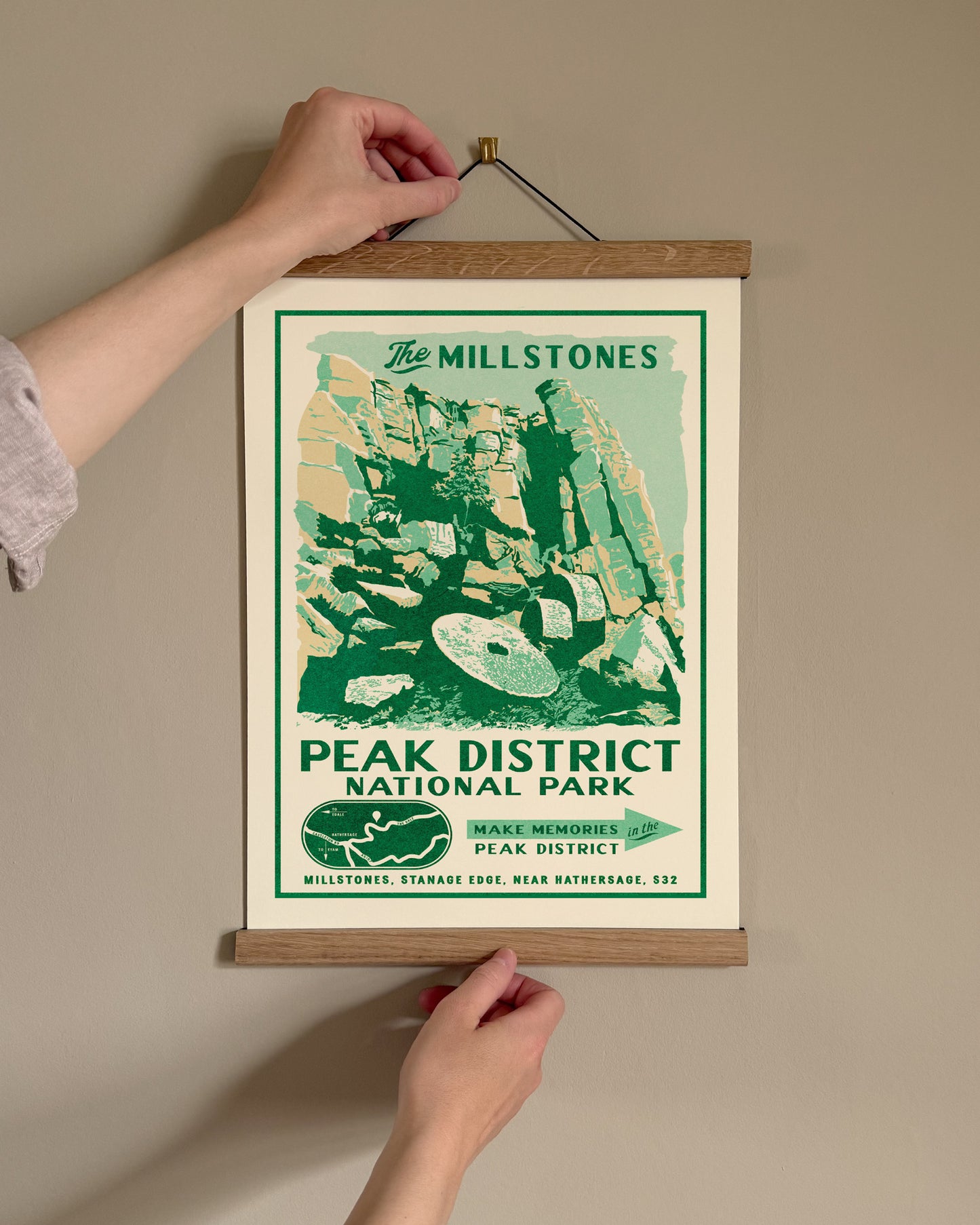Vintage Peak District Advert Print