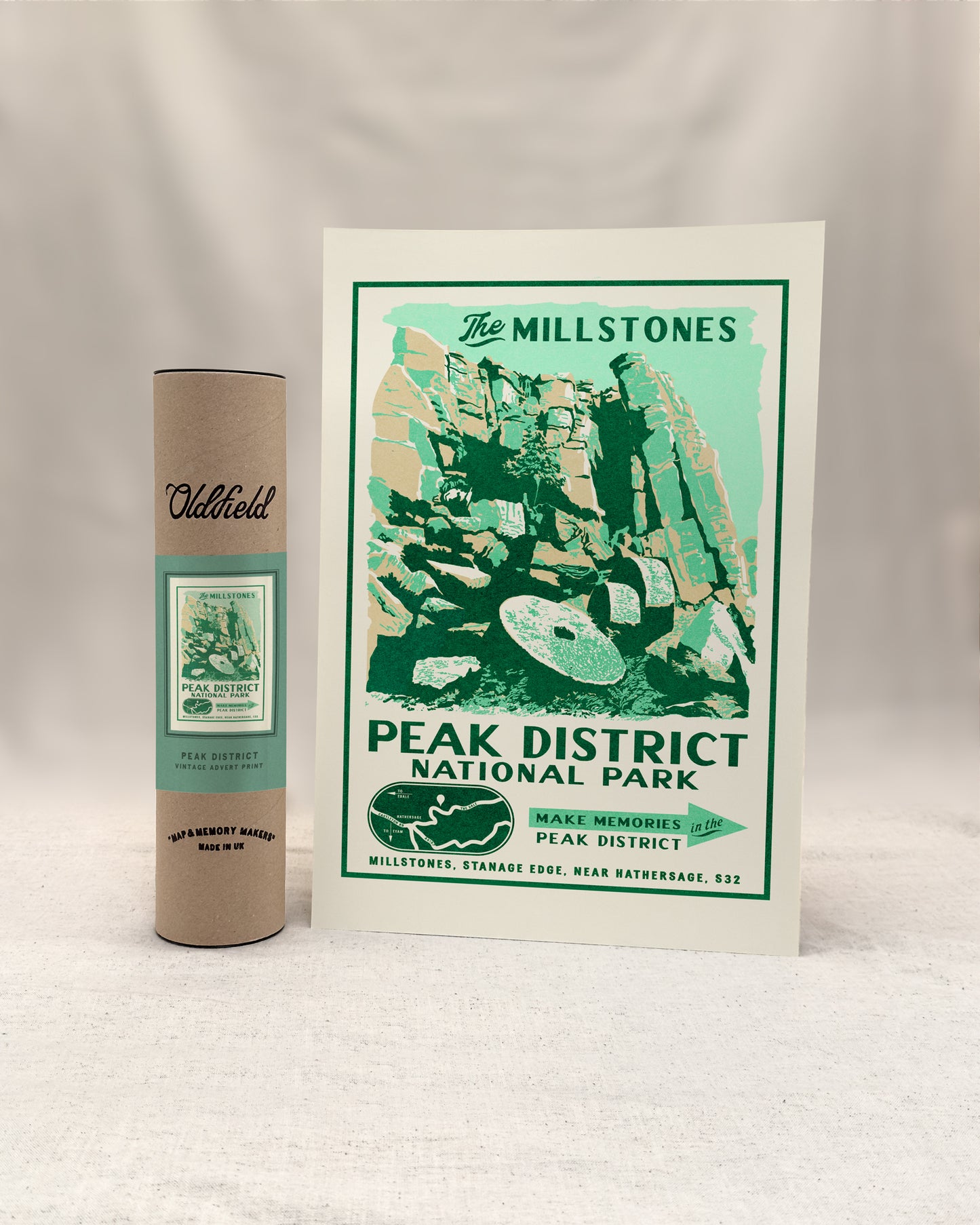 Vintage Peak District Advert Print